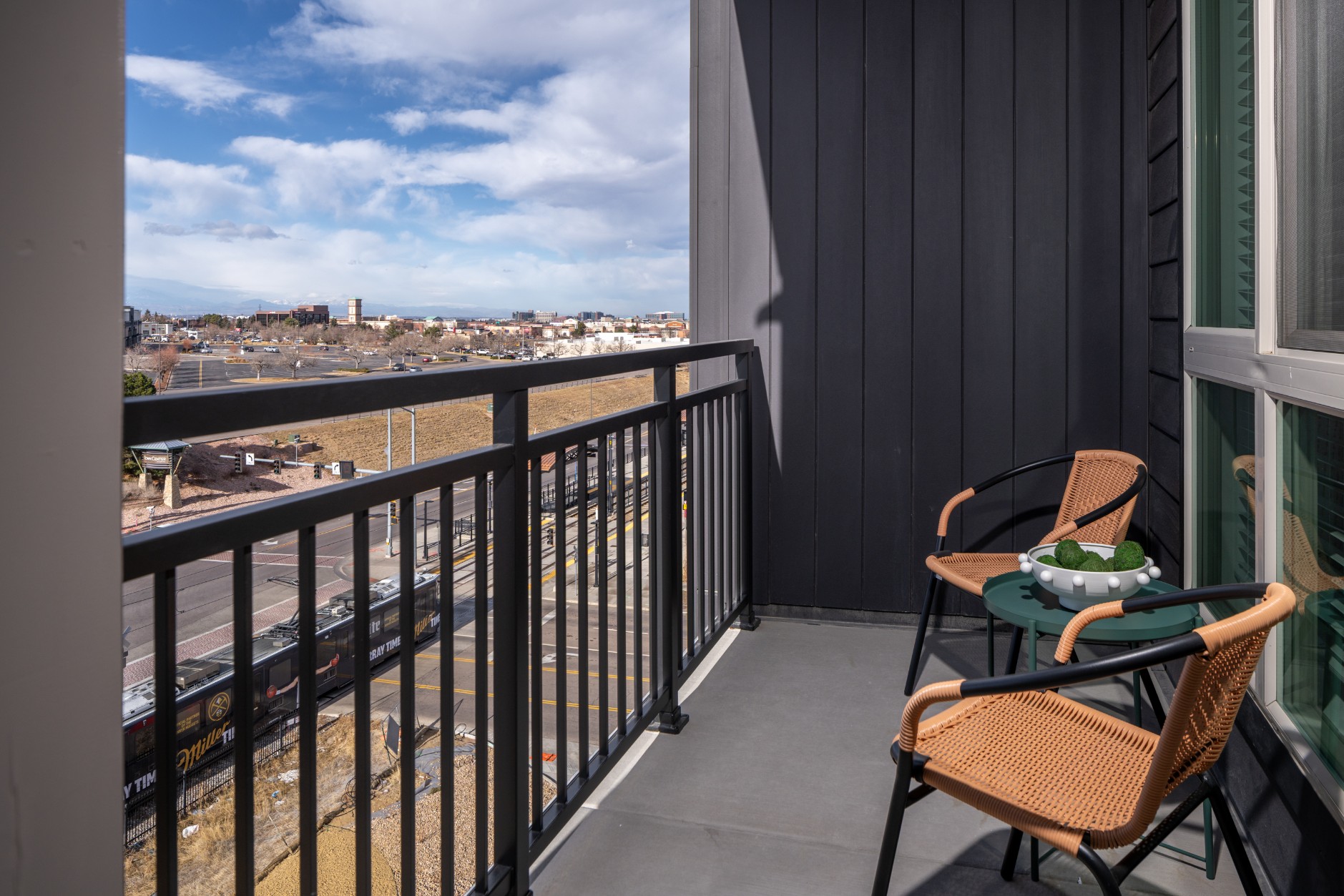 Private balcony at Legacy Metro 525