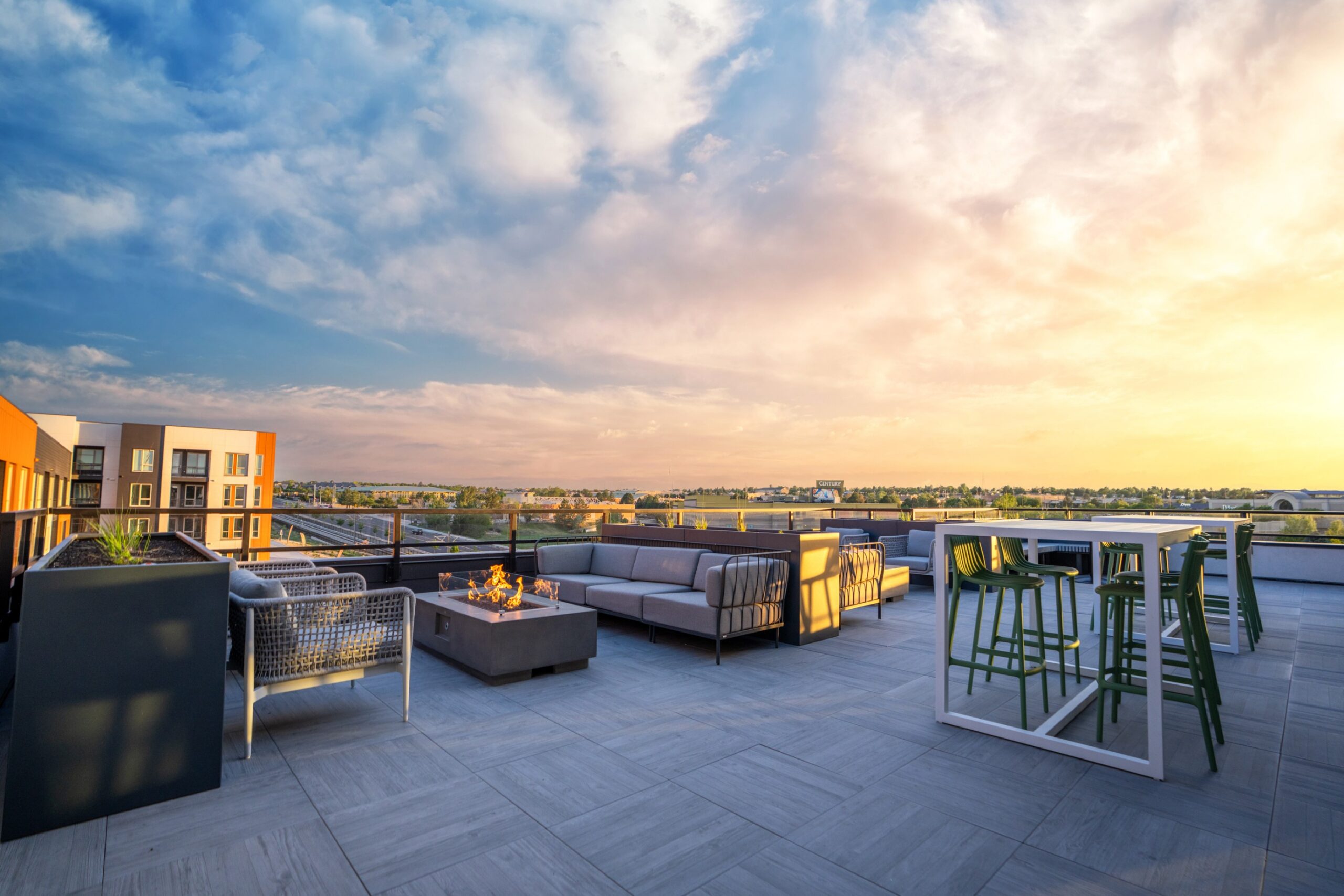 Skydeck with views of Downtown Denver and the Front Range