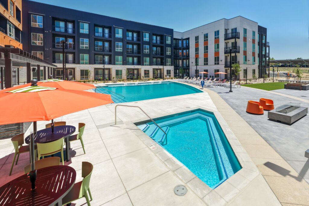 Hot tub and gas firepit